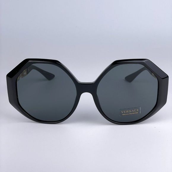 Versace Black and Gold Octagonal Sunglasses main image 11